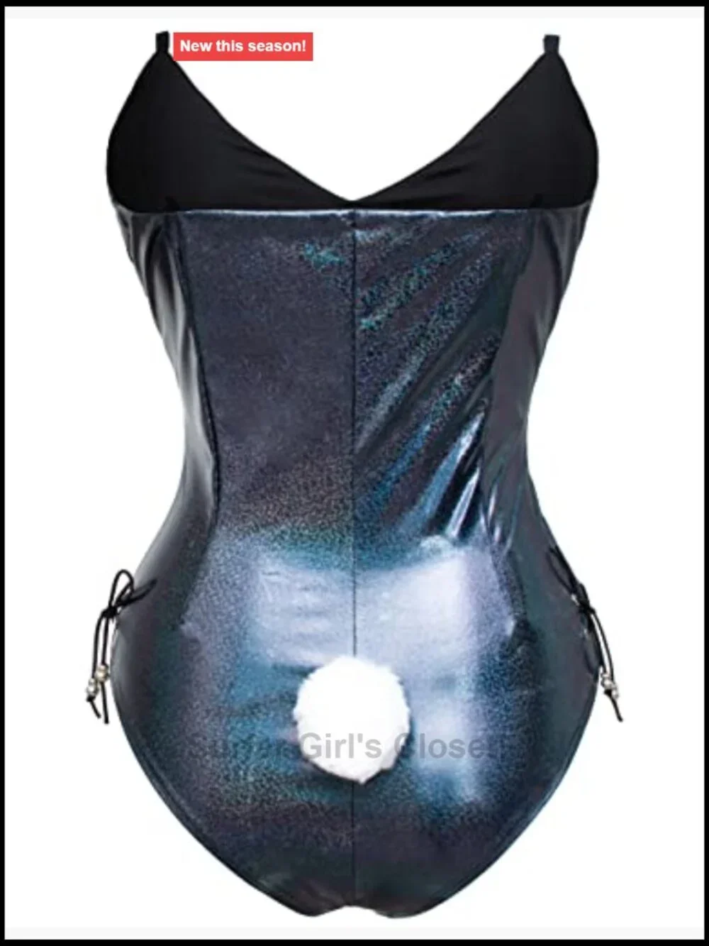 Wannsee Bunny Cosplay Bodysuit Set Holographic Polye